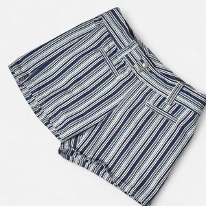 Vintage Y2K Pin Stripe Denim Shorts, Mid Rise, Size Small